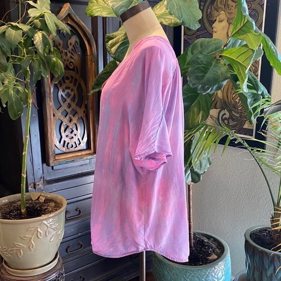 Revolve Gypsy 05 tie dye caftan Dolan tunic top - Picture 9 of 13